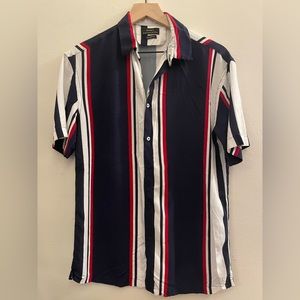 Zara Stripped Silky Button Down